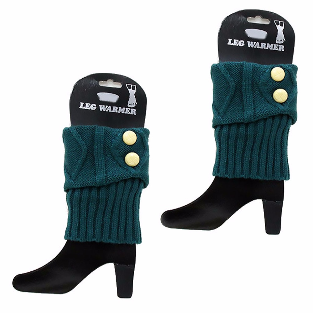 Button Knit Boot Cuffs Boot Toppers Many Colors - Picture 2 of 8